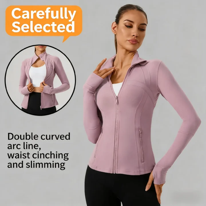 Curved Seam Activewear Jacket
