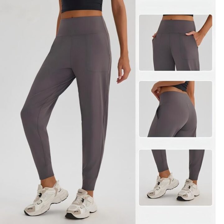 High-Waisted Jogger Pants with Pockets