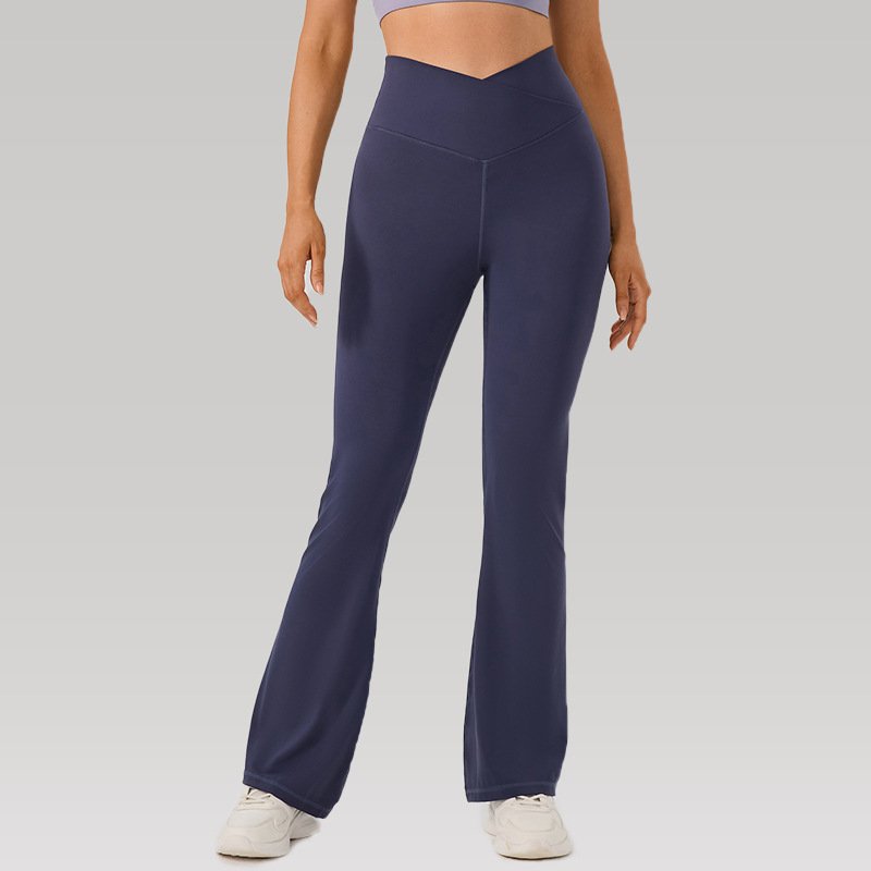 Premium Cross-Waist Flared Leggings